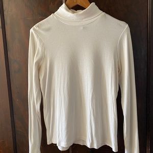 Classic White Long-Sleeve Turtleneck